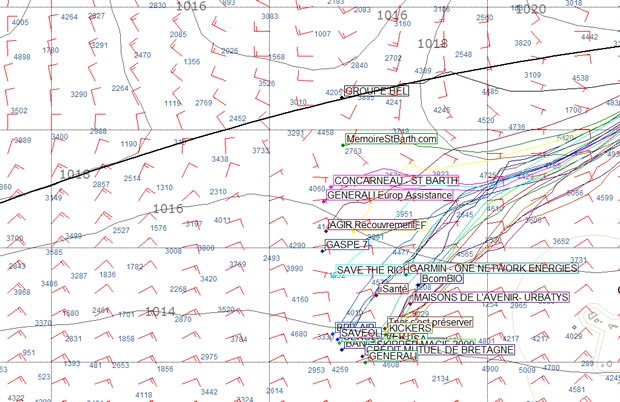 Transat AG2R La Mondiale positions at 0748