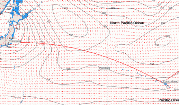 Latest position and weather. Image courtesy of Expedition Navigation Systems