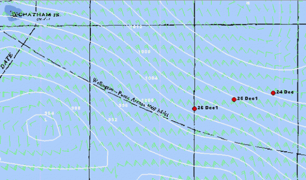 Weather at 1300GMT 26 December