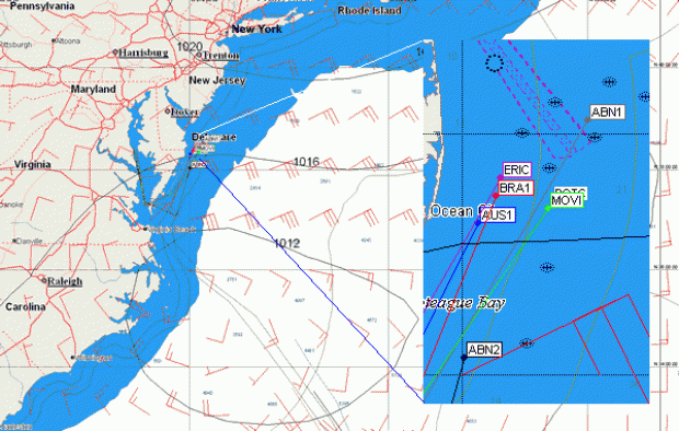 Positions and weather, showing the big bad low at 1600GMT. Image courtesy of Expedition Navigation Systems